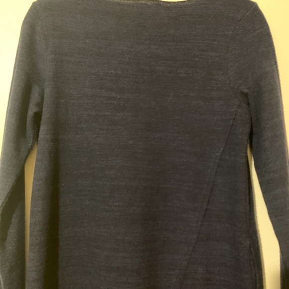 Anthropologie Moth Navy Long Sleeve Sweater Crossback Dress - Picture 4 of 9